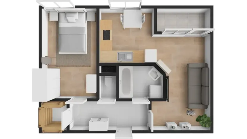 Prodej bytu 2+kk, Klecany, V Honech, 46 m2