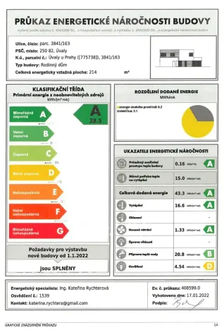 Prodej rodinného domu, Úvaly, 261 m2