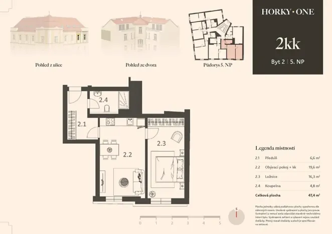 Prodej bytu 2+kk, Praha - Nusle, V Horkách, 47 m2