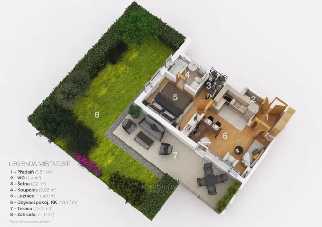 Prodej bytu 2+kk, Praha, 42 m2