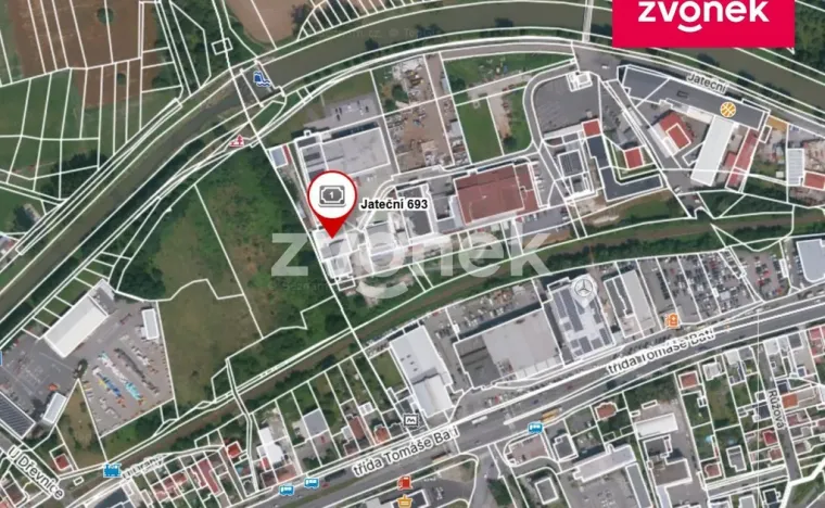 Pronájem kanceláře, Zlín - Prštné, Jateční, 50 m2