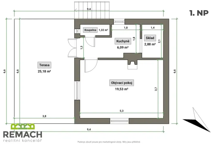 Prodej chaty, Břestek, 71 m2