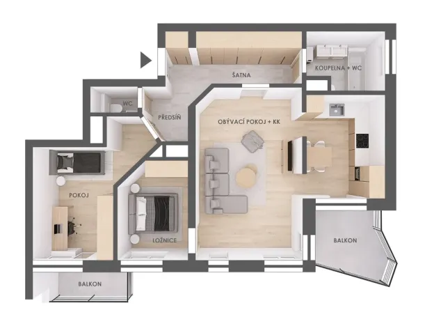 Prodej bytu 3+kk, Zlín, Voženílkova, 94 m2