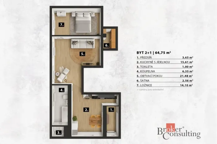 Pronájem bytu 2+1, Praha - Modřany, Klostermannova, 64 m2