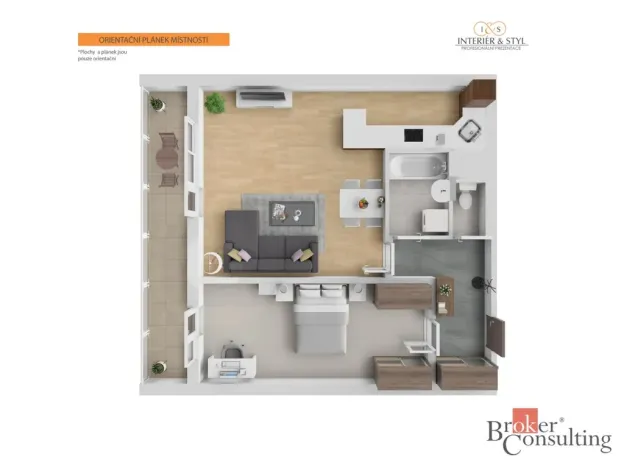 Prodej bytu 2+kk, Praha - Stodůlky, Běhounkova, 57 m2