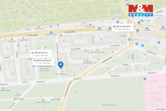 Pronájem bytu 2+1, Praha - Vinohrady, náměstí Jiřího z Lobkovic, 70 m2