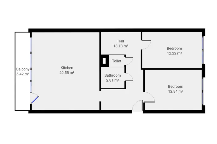 Pronájem bytu 3+kk, Praha - Stodůlky, Borovanského, 71 m2