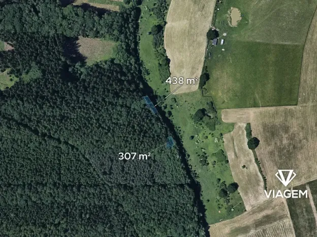 Prodej lesa, Komárov, 745 m2