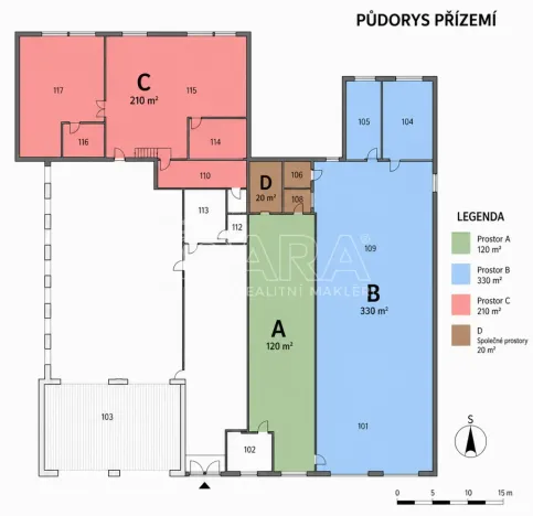 Pronájem skladu, Sukorady, 210 m2