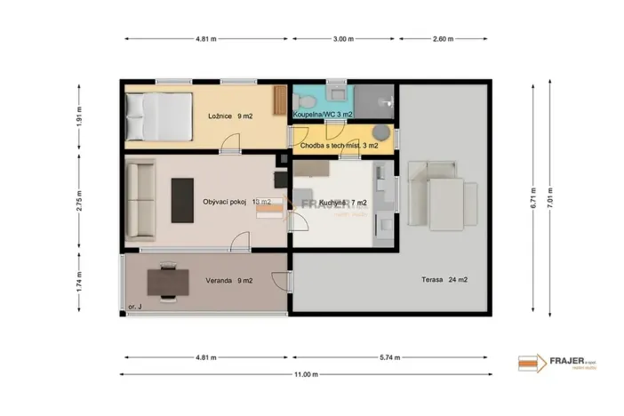 Prodej chaty, Zadní Třebaň, Chatařská VI, 68 m2