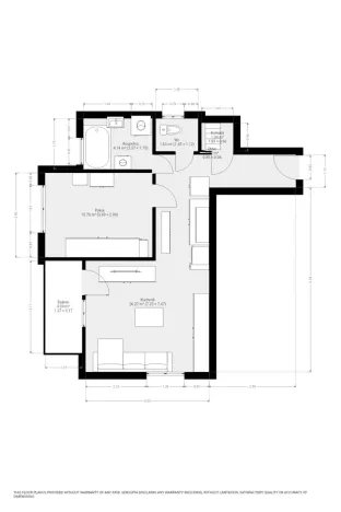 Pronájem bytu 2+kk, Modřice, Popovická, 47 m2
