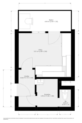 Pronájem bytu 1+1, Šlapanice, Brněnská, 32 m2