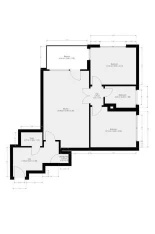 Pronájem bytu 3+kk, Praha - Dolní Chabry, K Beranovu, 69 m2