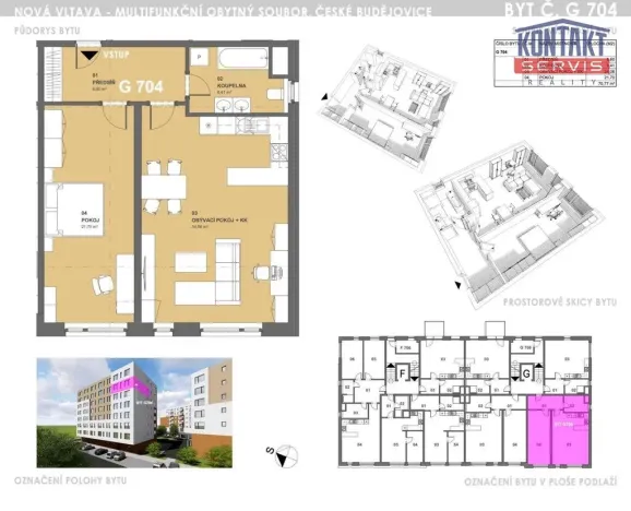 Pronájem bytu 2+kk, České Budějovice - České Budějovice 2, 75 m2