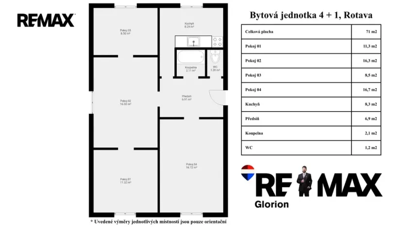 Prodej bytu 4+1, Rotava, Sídliště, 70 m2