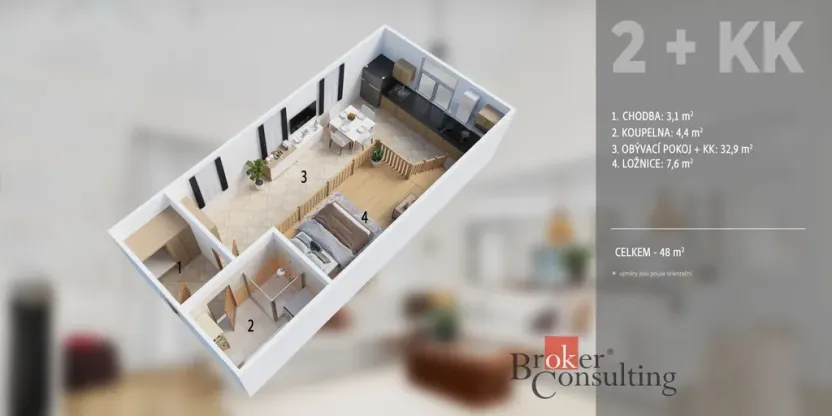 Prodej bytu 2+kk, Jihlava, Březinovy sady, 48 m2