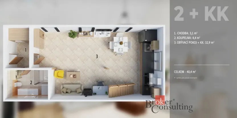 Prodej bytu 2+kk, Jihlava, Březinovy sady, 48 m2