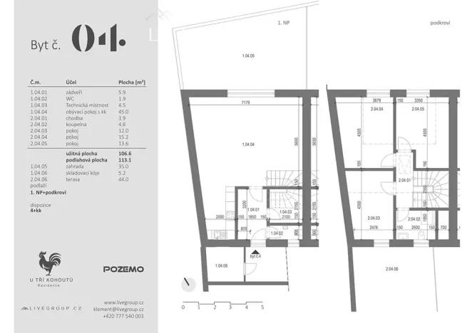 Prodej bytu 4+kk, Ivančice, 113 m2
