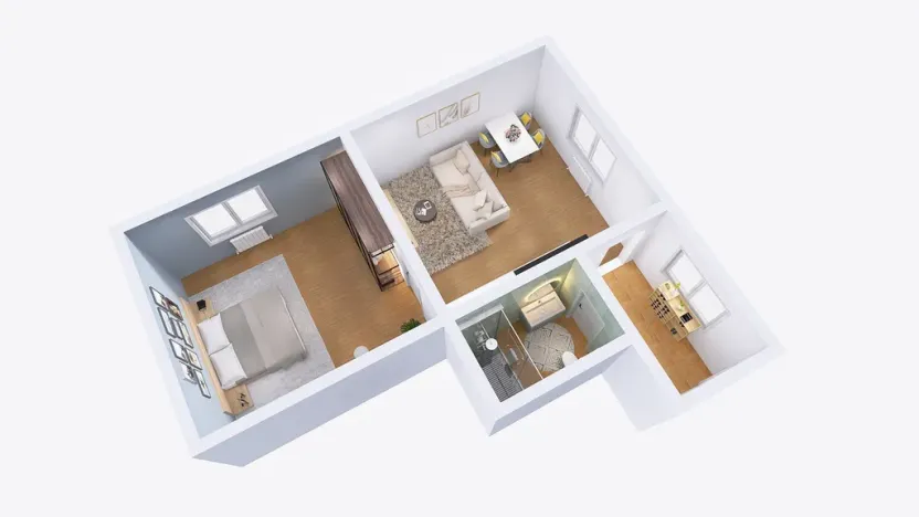 Pronájem bytu 1+1, Šumperk, Žerotínova, 45 m2