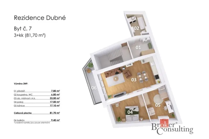 Prodej bytu 3+kk, Dubné, 82 m2