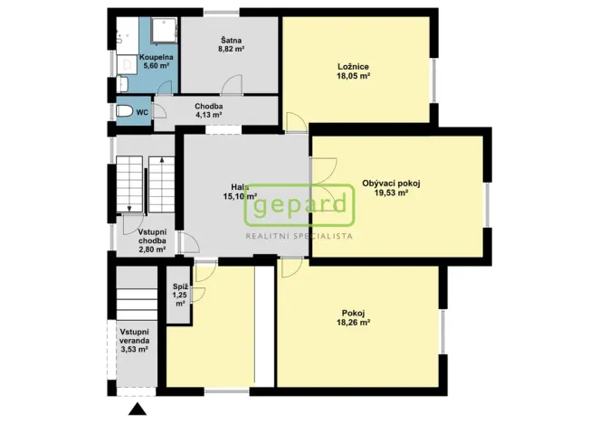 Pronájem bytu 4+1, Praha - Dolní Chabry, Osecká, 110 m2