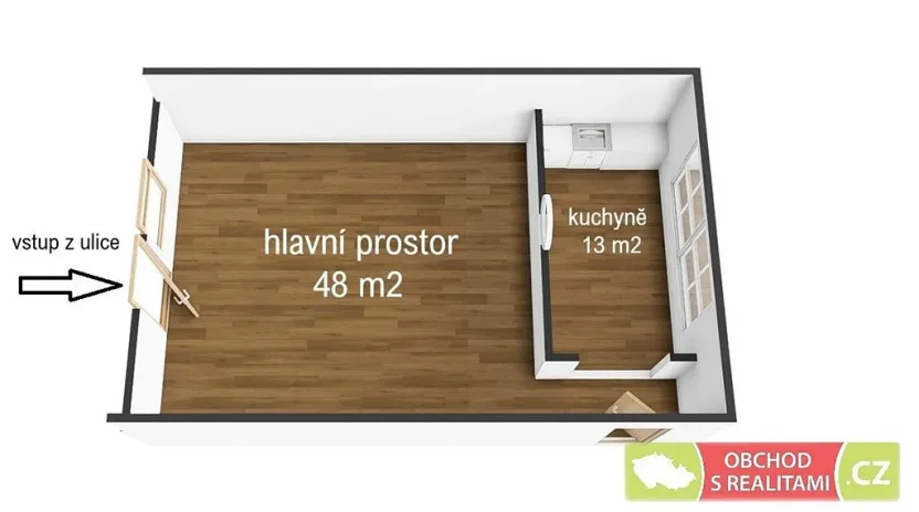 Pronájem obchodního prostoru, Říčany, 17. listopadu, 61 m2
