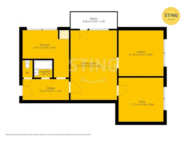 Prodej bytu 3+1, Valašské Meziříčí, Masarykova, 60 m2