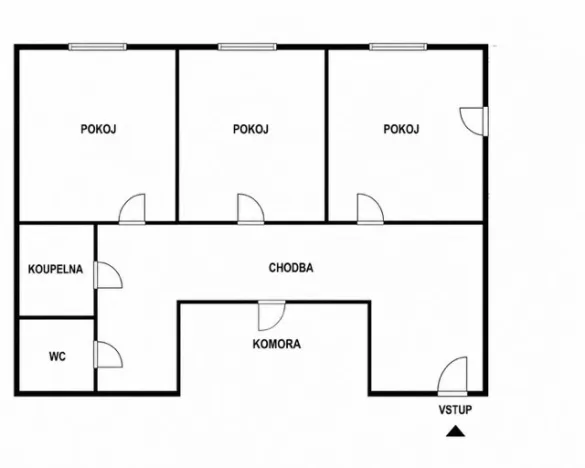 Prodej bytu 2+1, Zlín, U Trojáku, 62 m2