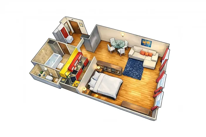 Pronájem bytu 2+kk, Praha - Smíchov, Staropramenná, 53 m2