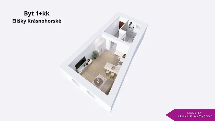 Pronájem bytu 1+kk, Olomouc - Hodolany, Elišky Krásnohorské, 34 m2