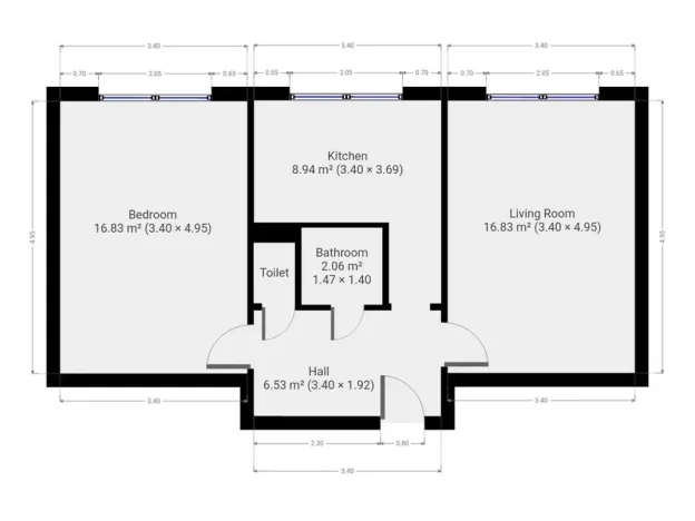 Pronájem bytu 2+1, Praha - Malešice, Nad úžlabinou, 54 m2