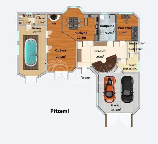 Prodej rodinného domu, Jesenice, Borová, 280 m2