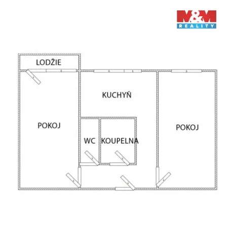 Pronájem bytu 2+1, Ostrava - Poruba, Na Robinsonce, 55 m2