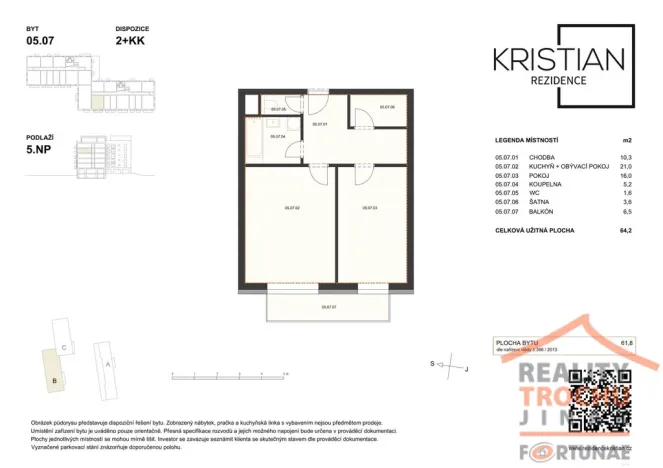Prodej bytu 2+kk, Hradec Králové, Pod Zámečkem, 64 m2