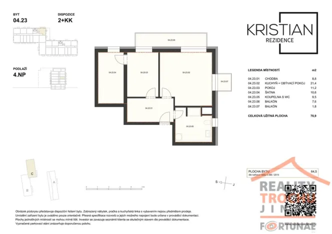 Prodej bytu 2+kk, Hradec Králové, Pod Zámečkem, 70 m2