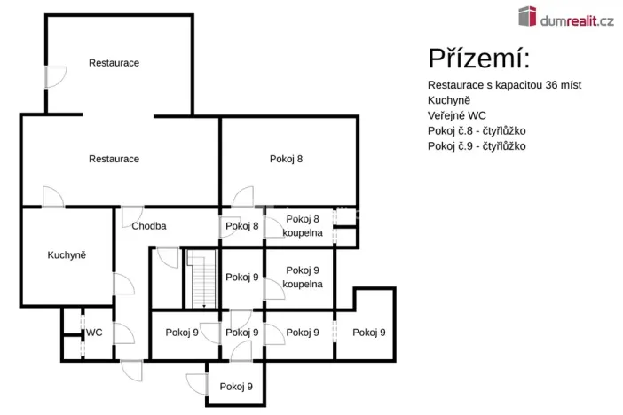 Prodej restaurace, Nové Hamry, 350 m2