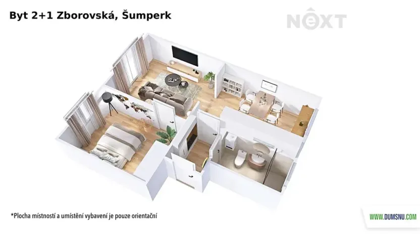 Prodej bytu 2+1, Šumperk, Zborovská, 55 m2