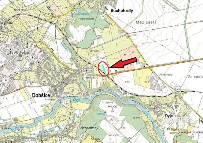 Prodej podílu zahrady, Dobšice, 2166 m2