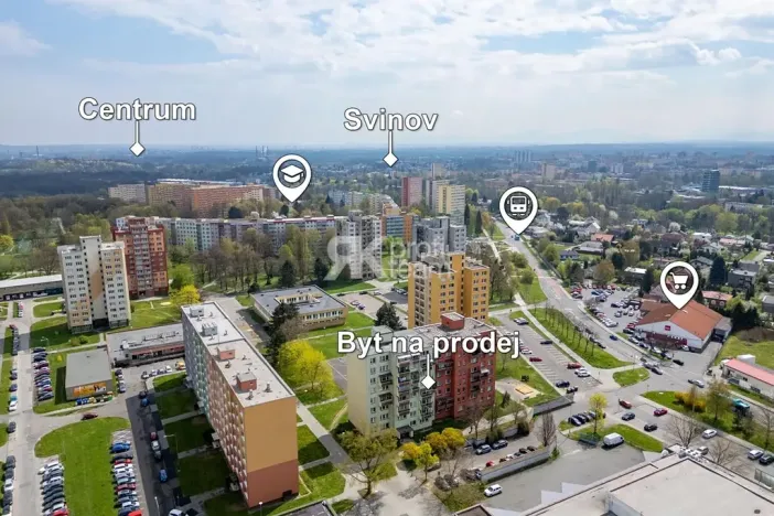 Prodej bytu 3+1, Ostrava, náměstí Václava Vacka, 77 m2