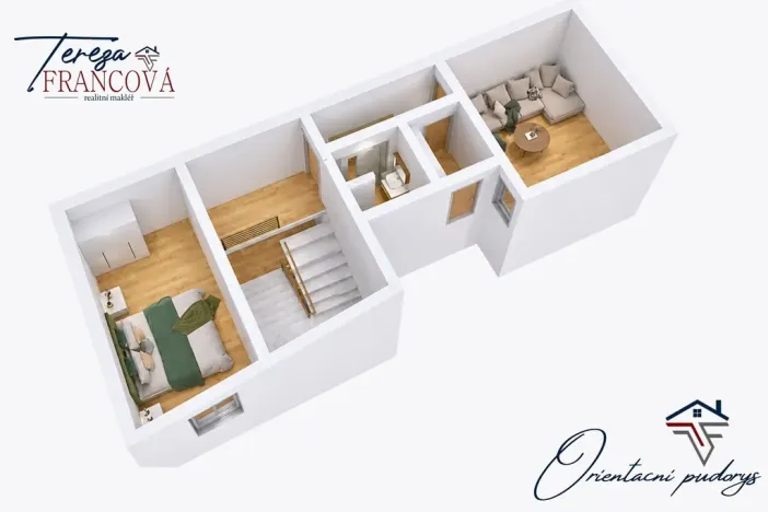 Pronájem bytu 2+1, Prostějov, Sádky, 38 m2