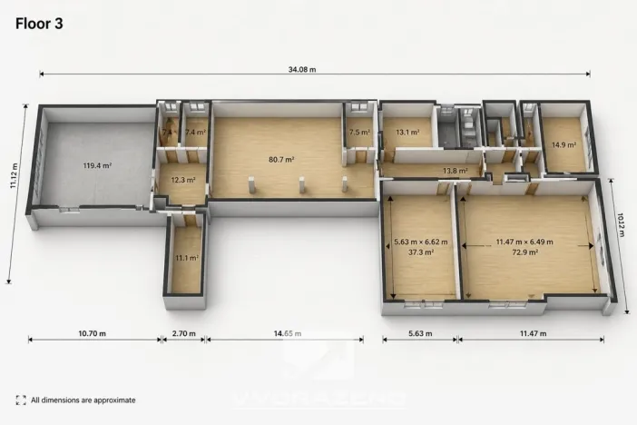 Prodej kanceláře, Mladá Boleslav - Mladá Boleslav IV, Ptácká, 1800 m2
