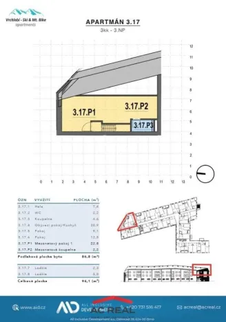 Prodej bytu 4+kk, Vrchlabí - Hořejší Vrchlabí, Horská, 87 m2