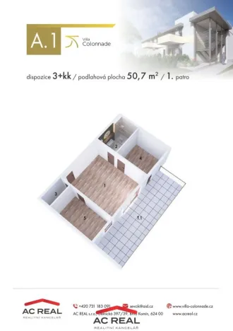Prodej bytu 3+kk, Lednice, Slovácká, 51 m2