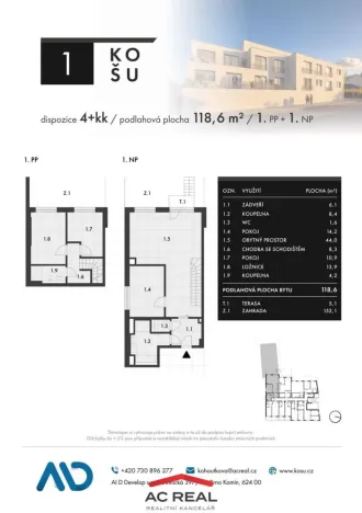 Prodej bytu 4+kk, Brno - Horní Heršpice, Košuličova, 119 m2