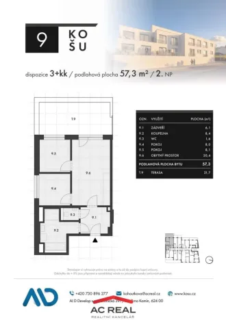 Prodej bytu 3+kk, Brno, Košuličova, 57 m2