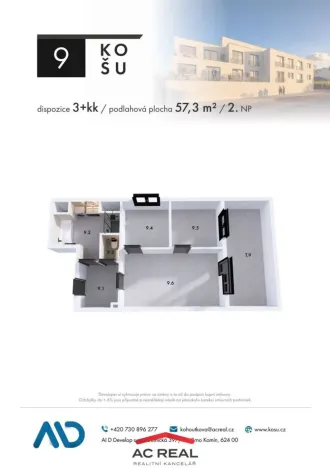 Prodej bytu 3+kk, Brno, Košuličova, 57 m2
