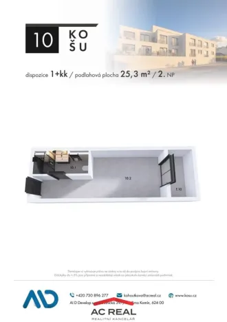 Prodej bytu 1+kk, Brno, Košuličova, 25 m2