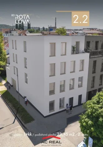 Prodej bytu 1+kk, Brno, Rotalova, 24 m2