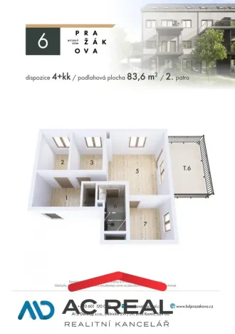 Prodej bytu 4+kk, Brno - Horní Heršpice, Pražákova, 83 m2