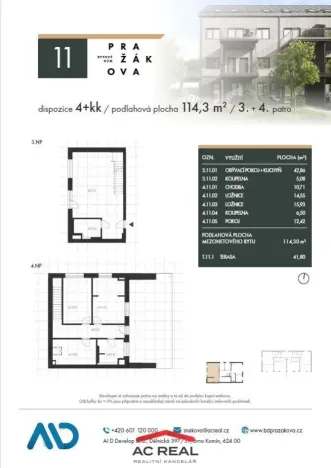 Prodej bytu 4+kk, Brno - Horní Heršpice, Pražákova, 114 m2